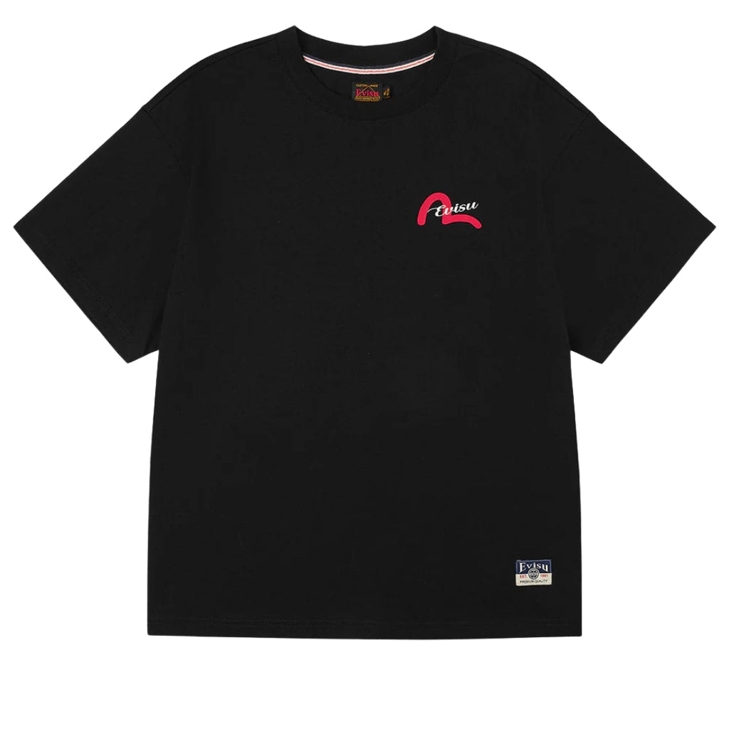 Camiseta EVISU Henohenomoheji Buddha Head Embroidery Relaxed Fit T-Shirt