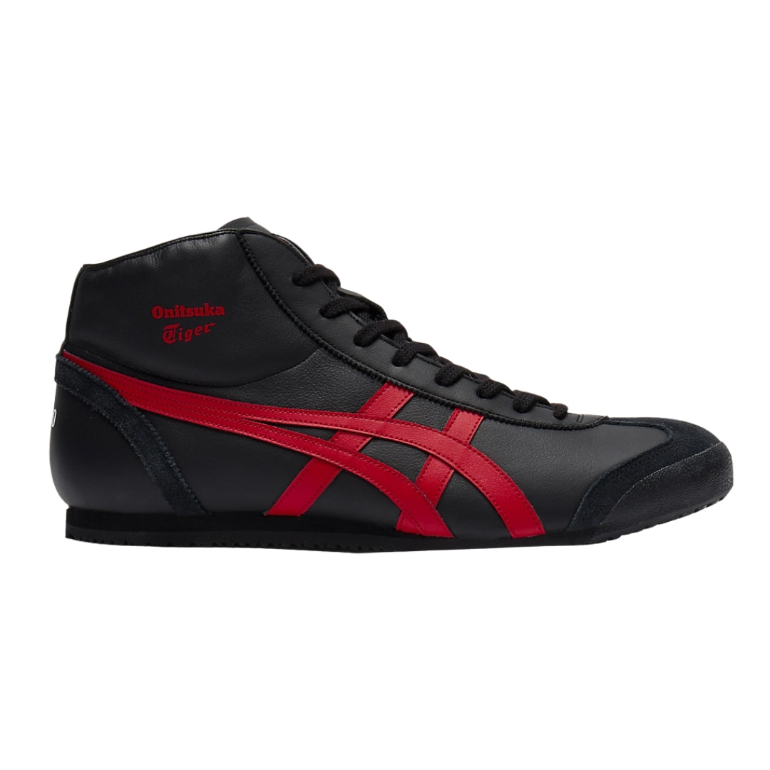 Tênis Onitsuka Tiger MEXICO Mid Runner "BLACK/CLASSIC RED"