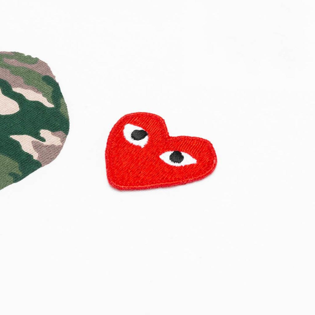 Camiseta Comme des Garcons Play Camouflage Double Heart T-shirt "White"
