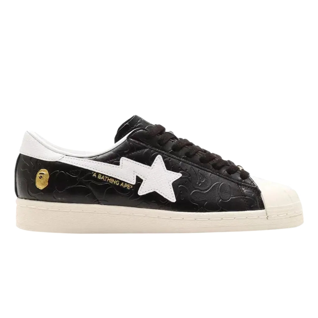 Tênis Adidas Superstar x A BATHING APE "Core Black/Footwear White/Off White"