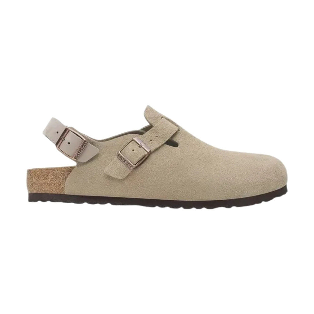 Sandália Clog BIRKENSTOCK TOKIO "Taupe Suede"
