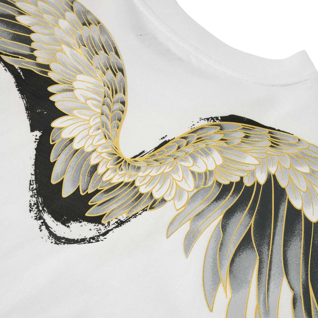Camiseta EVISU Flying Cranes and Daikoku Print Loose Fit T-Shirt
