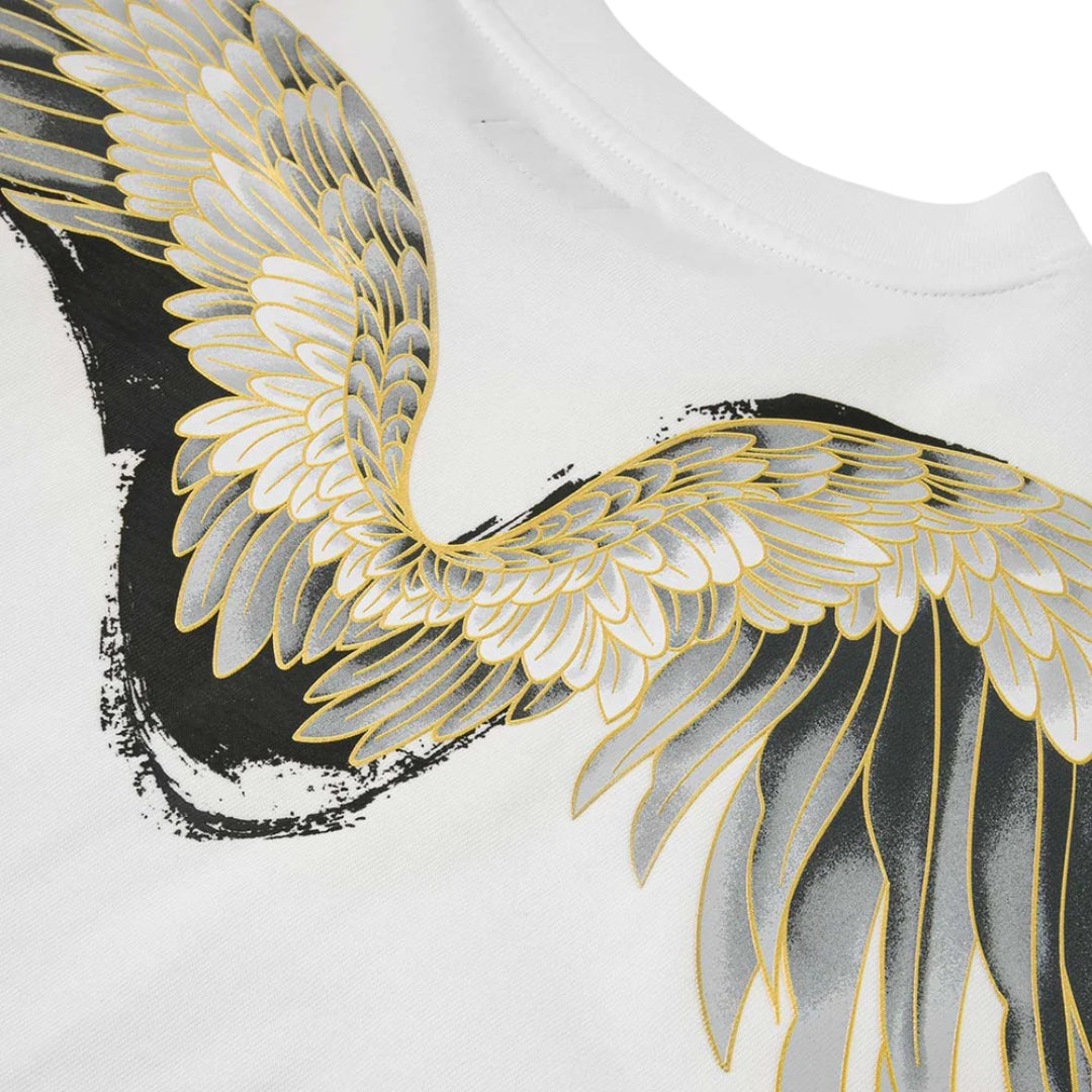 Camiseta EVISU Flying Cranes and Daikoku Print Loose Fit T-Shirt