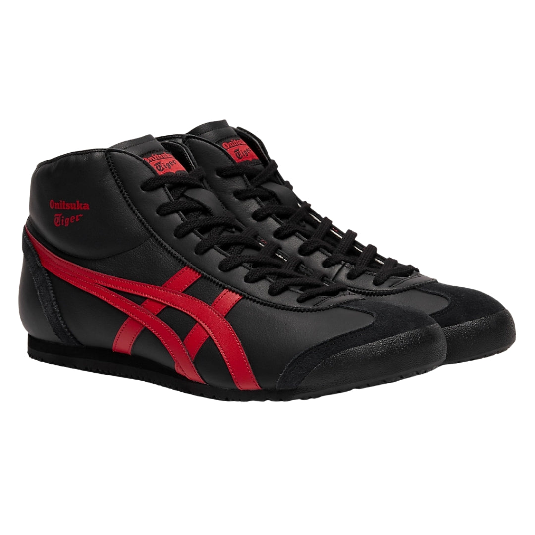 Tênis Onitsuka Tiger MEXICO Mid Runner "BLACK/CLASSIC RED"