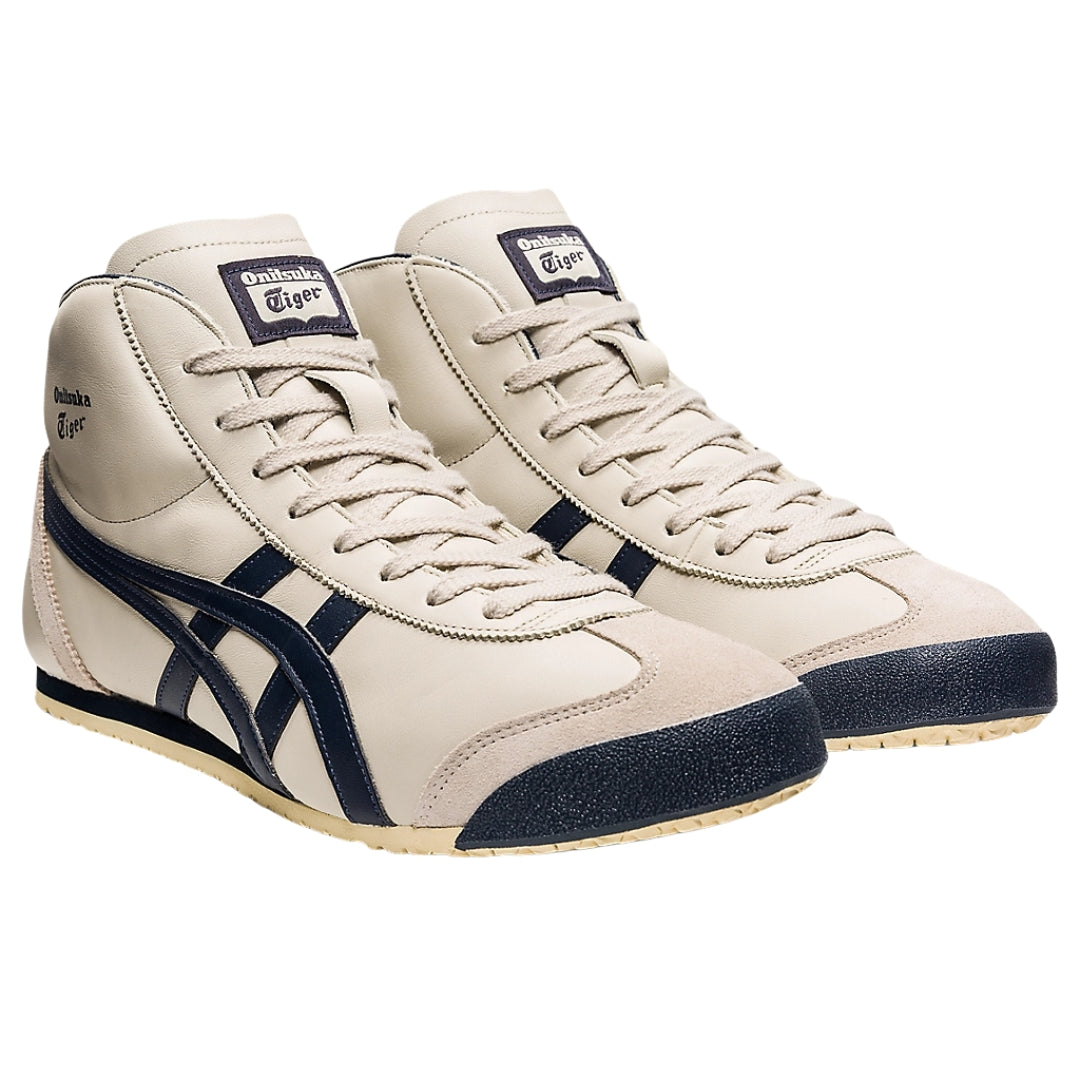 Tênis Onitsuka Tiger MEXICO Mid Runner "BIRCH/INDIAN INK"
