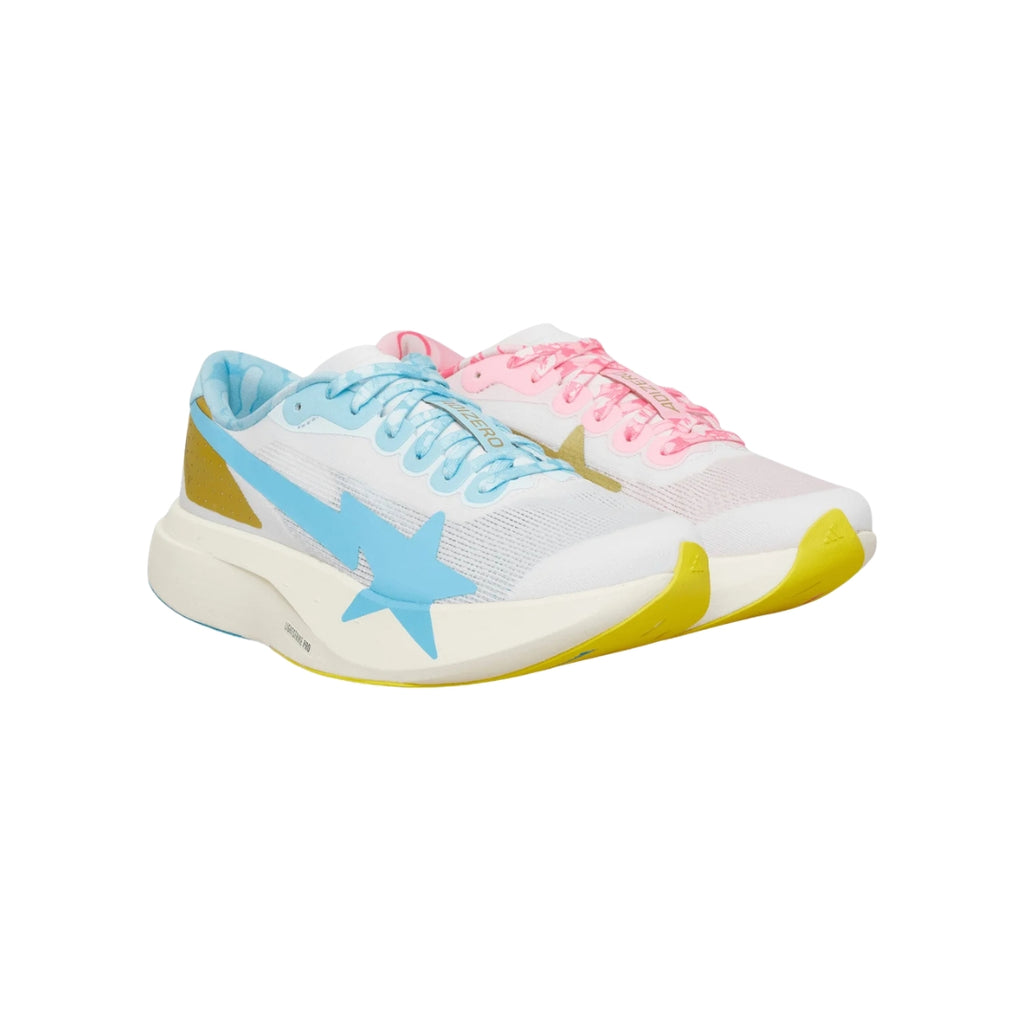 Tênis Adidas Adizero Evo SL Bape "Core White/Metallic Gold"