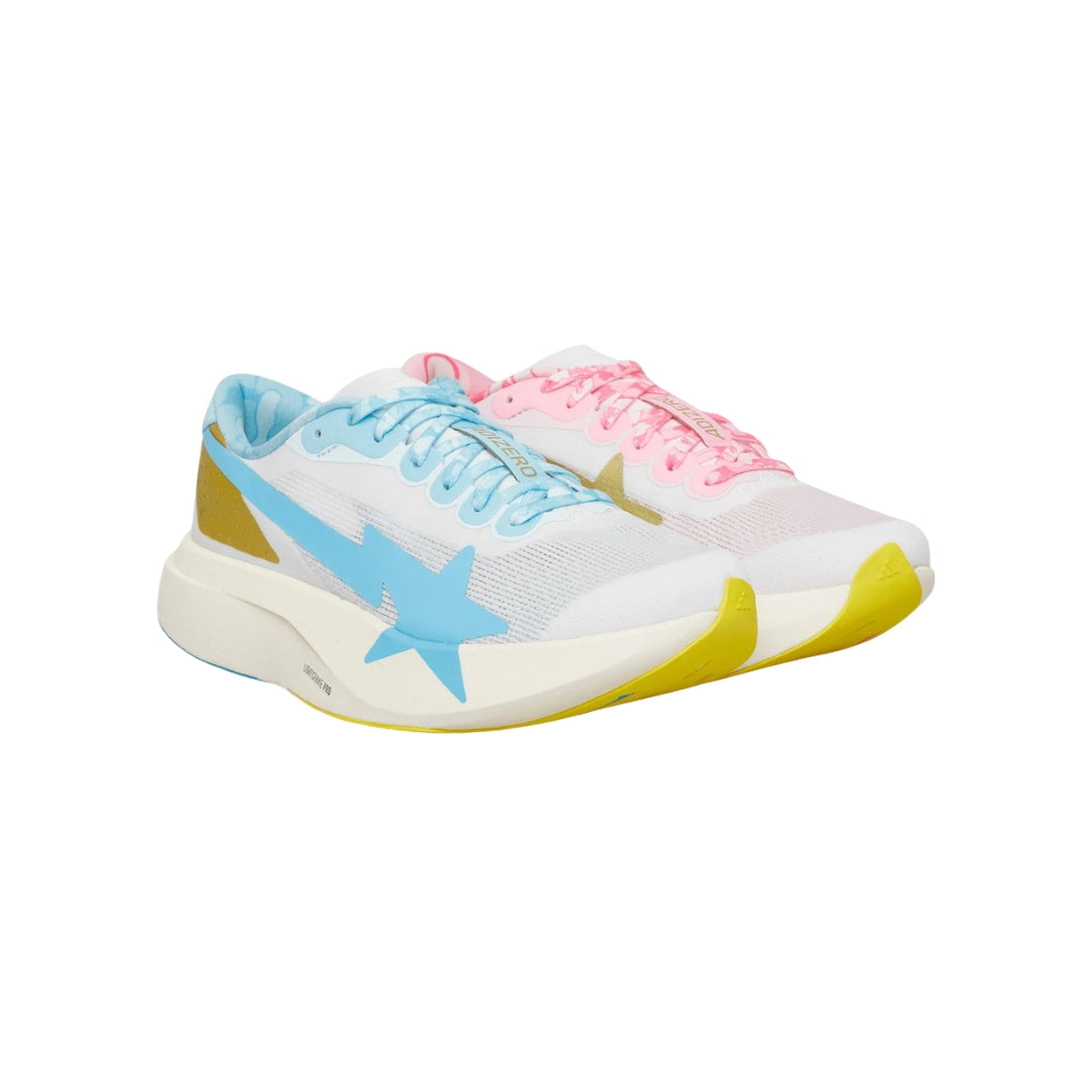 Tênis Adidas Adizero Evo SL Bape "Core White/Metallic Gold"