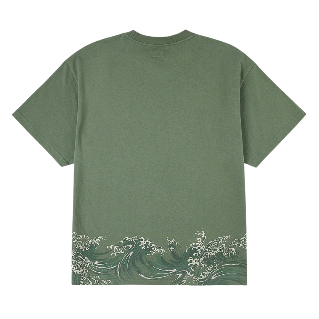 Camiseta EVISU Seagull and wave print relaxed fit T-shirt