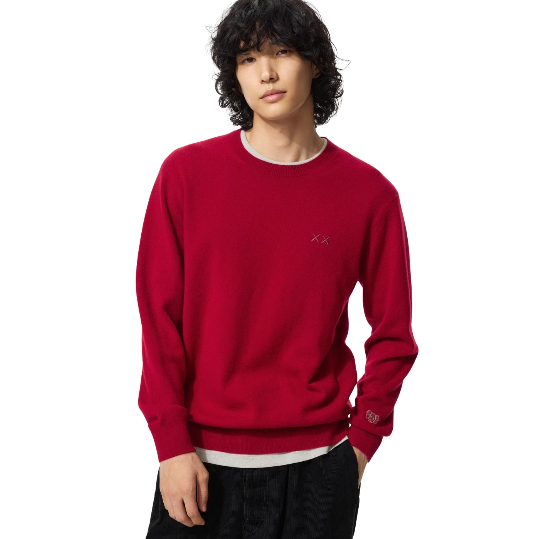 Suéter Uniqlo Gola redonda Cashmere x Kaws