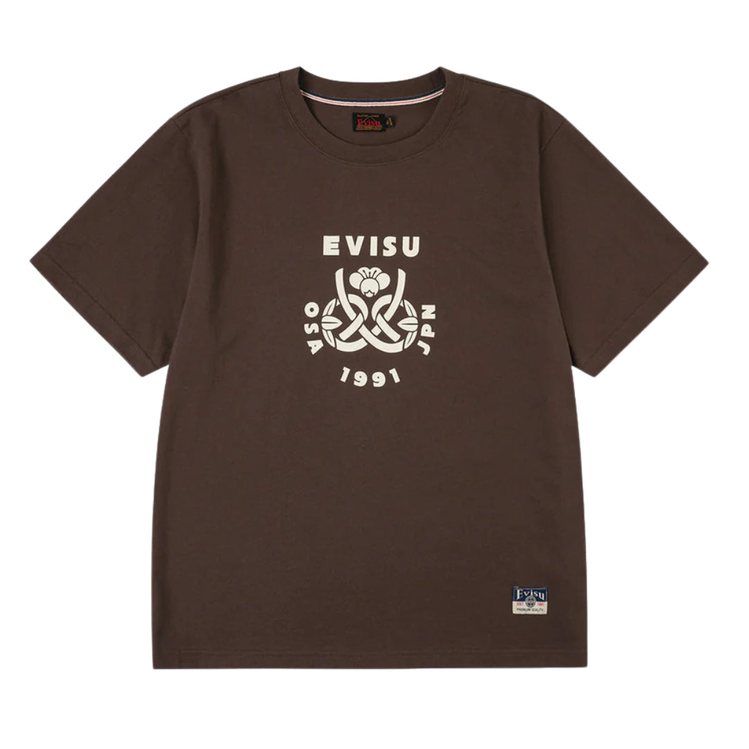 Camiseta EVISU Puzzle Ring and Daikoku Daruma Print Regular Fit T-Shirt