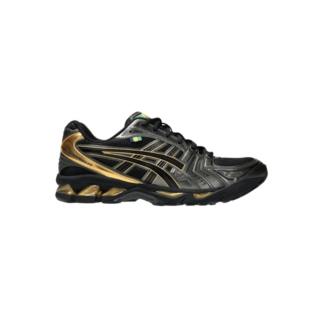Tênis Asics Gel-Kayano 14 x Senna "Black/Metallic Gold"
