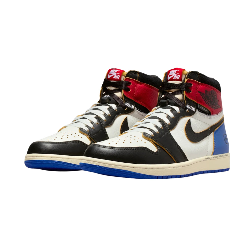 Tênis Nike Air Jordan 1 High x Fragment Design x UNION x "Black/Varsity Red"