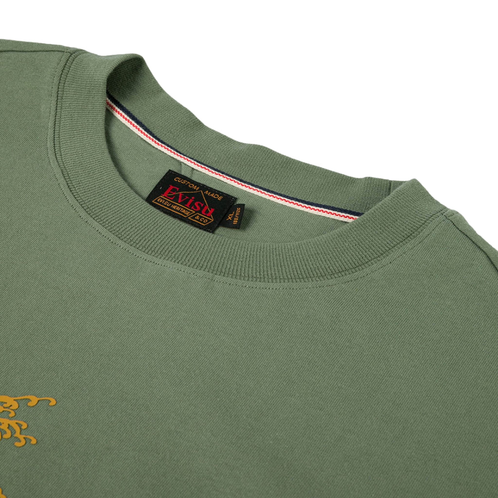 Camiseta EVISU Seagull and wave print relaxed fit T-shirt