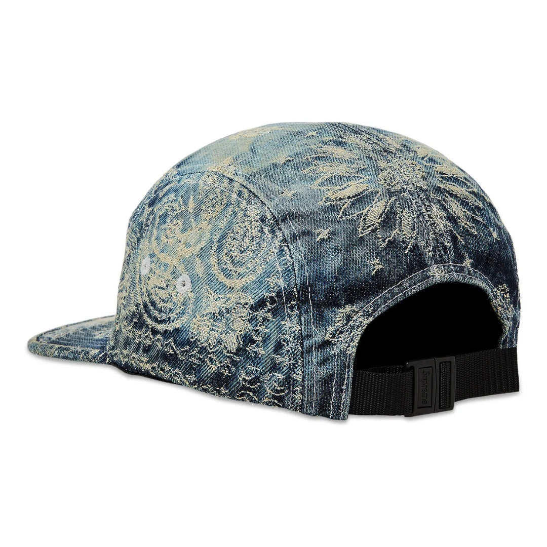 Boné Supreme Bandana Jacquard Denim Camp Cap Blue