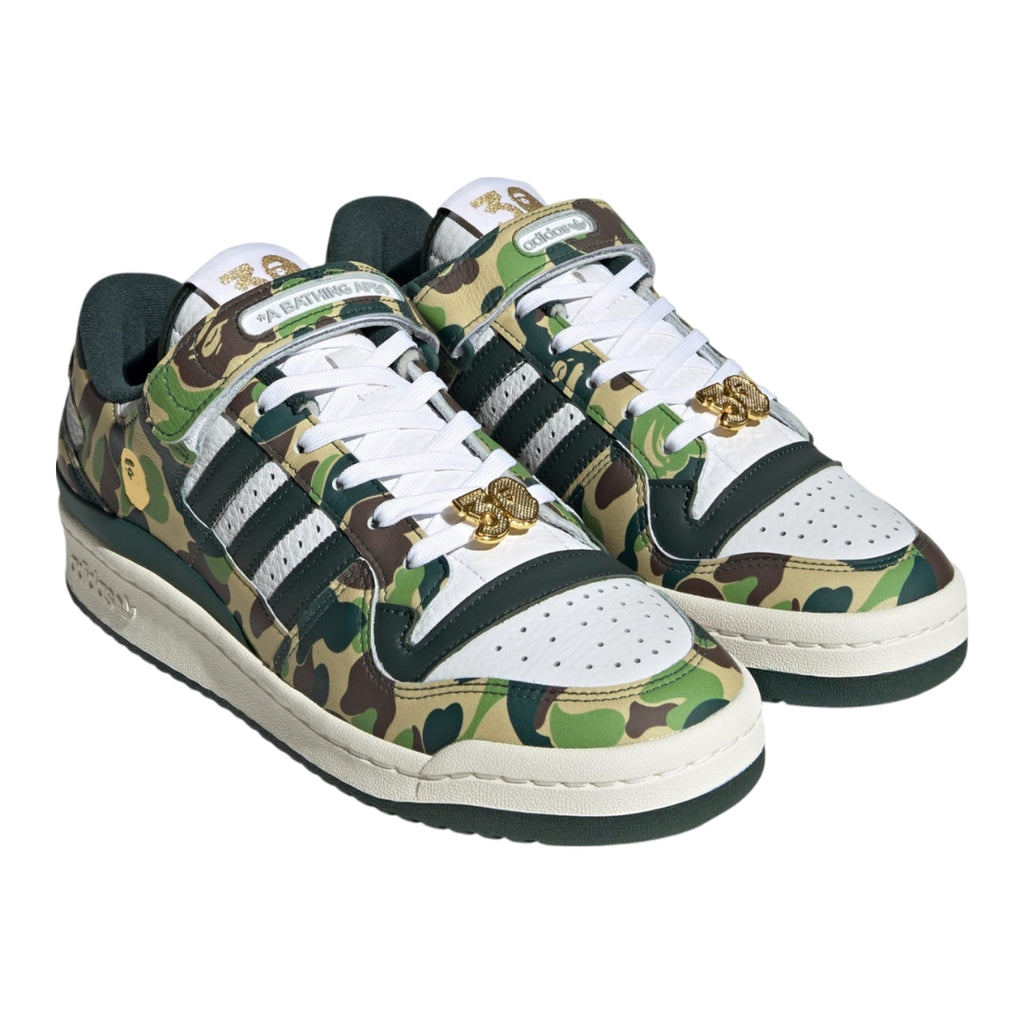 Tênis Adidas Forum 84 Low x A BATHING APE 30th Anniversary "Green Camo"