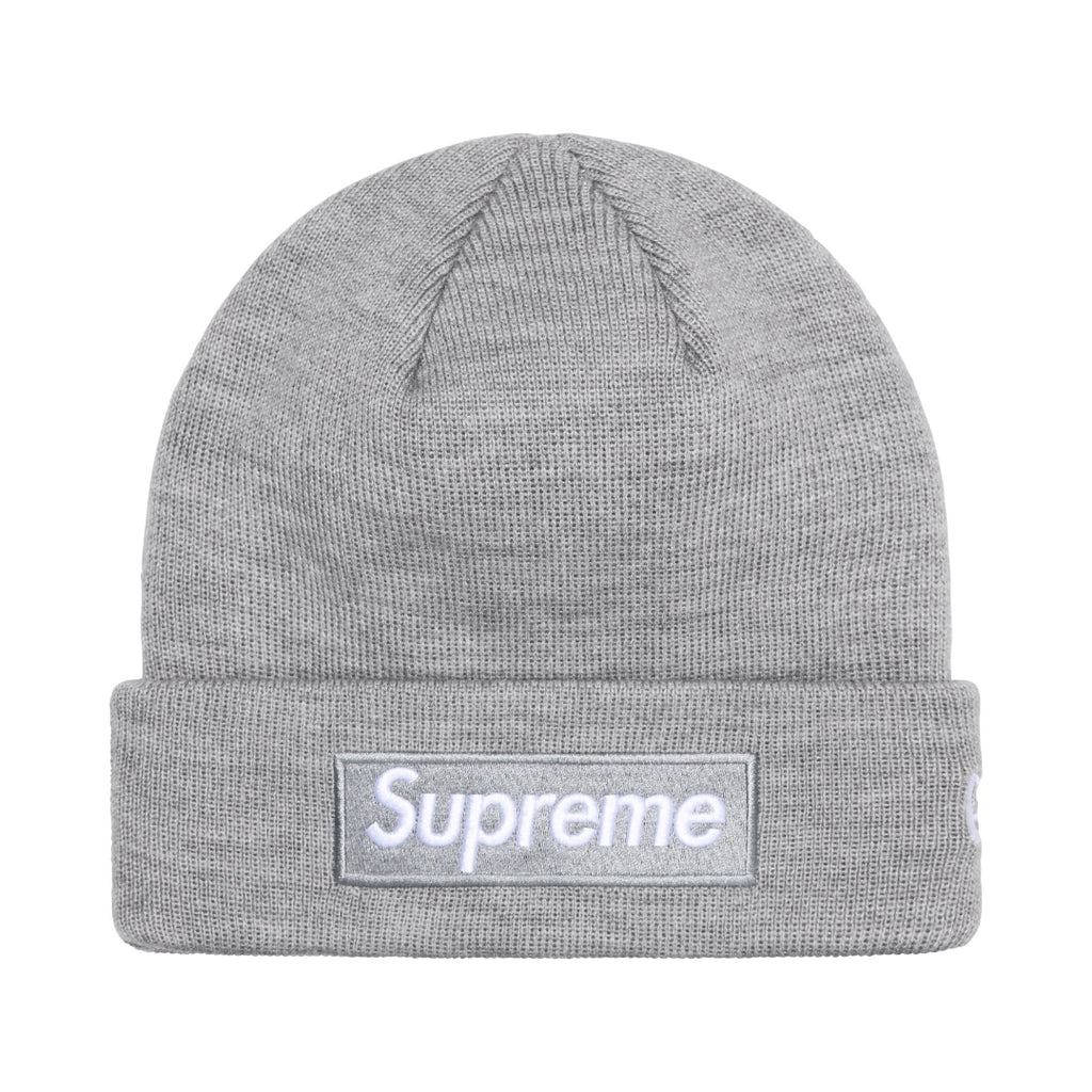 Gorro Supreme New Era Box Logo "Heather Grey"