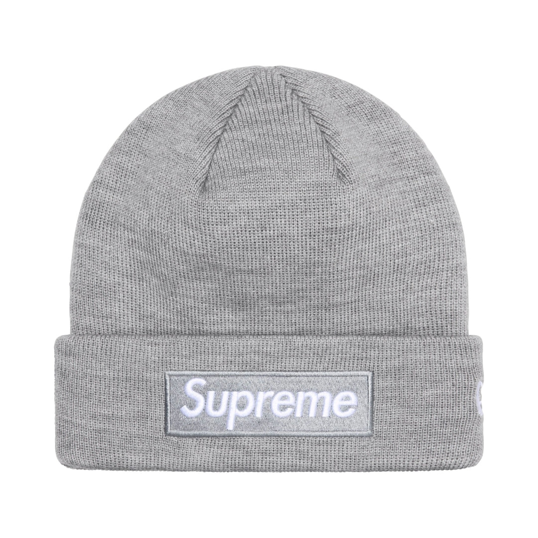 Gorro Supreme New Era Box Logo "Heather Grey"
