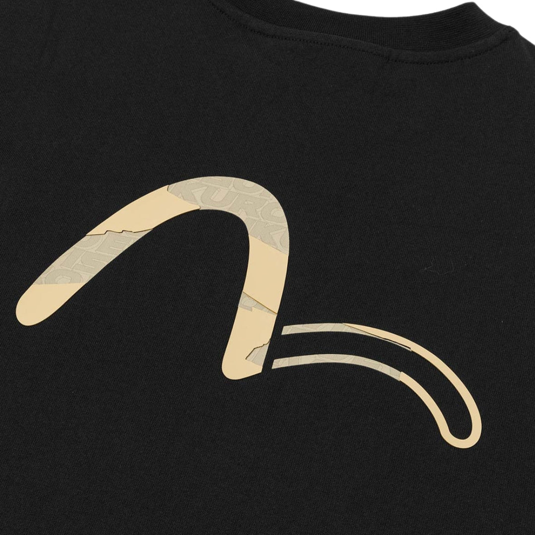 Camiseta EVISUKURO and contrast seagull print relaxed fit T-shirt