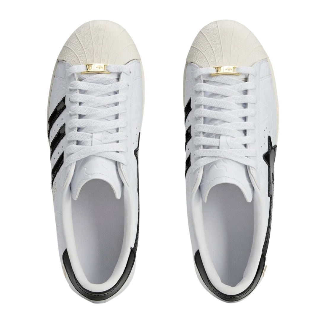 Tênis Adidas Superstar x A BATHING APE "Footwear White/Core Black/Gold Metallic"