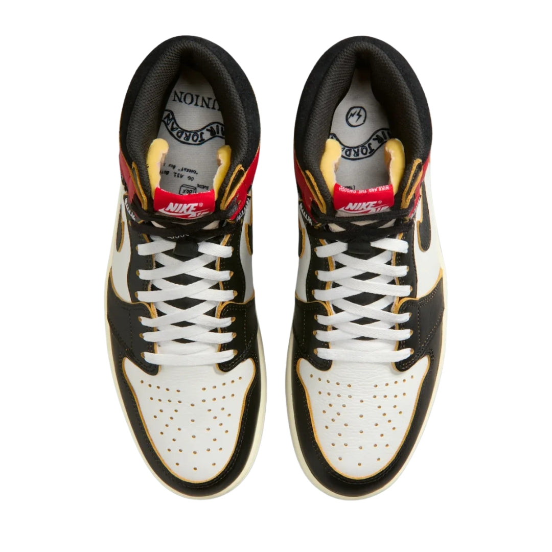 Tênis Nike Air Jordan 1 High x Fragment Design x UNION x "Black/Varsity Red"