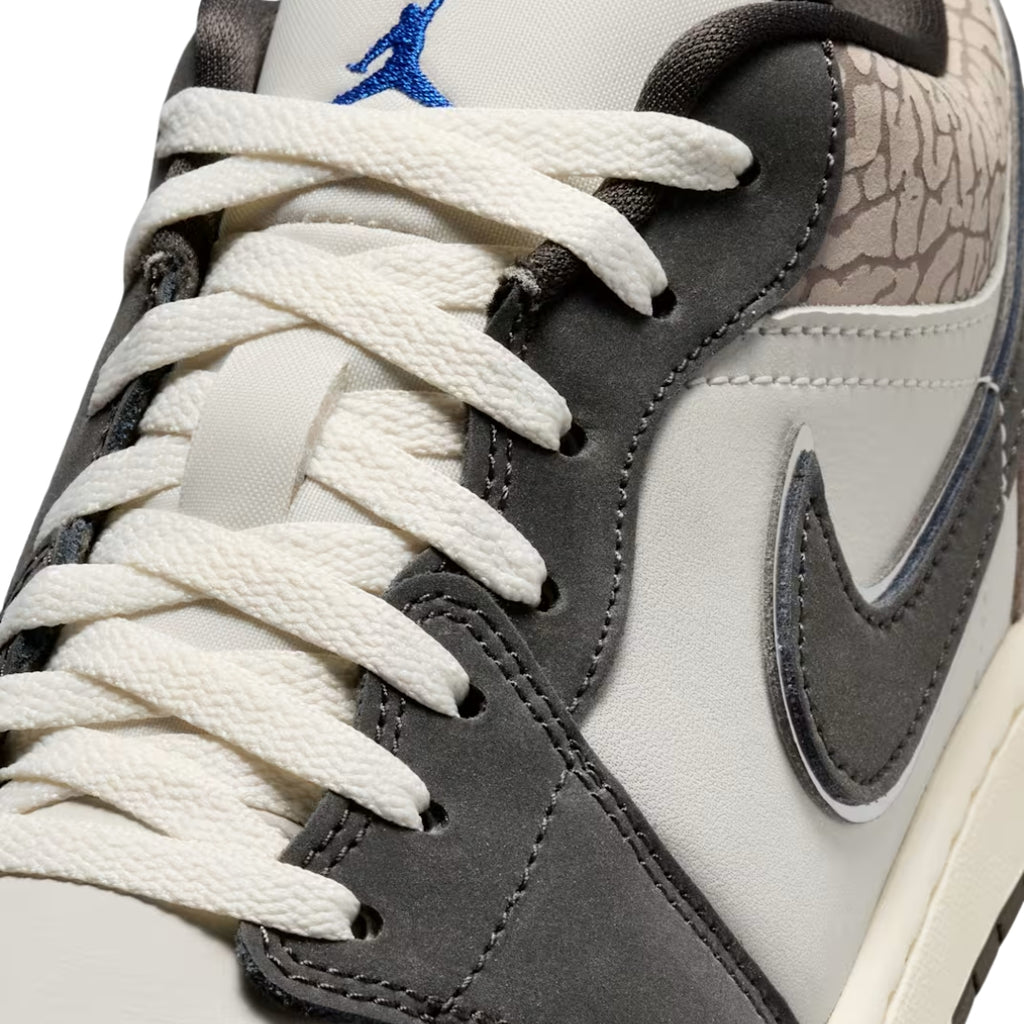 Tênis Nike Air Jordan 1 Low SE "Sail Deep Pewter Elephant Print"