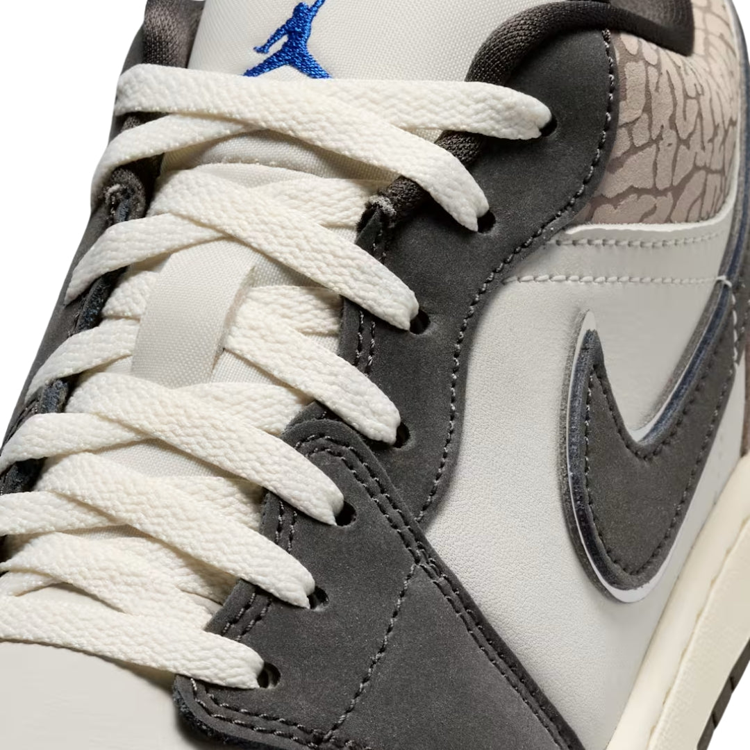 Tênis Nike Air Jordan 1 Low SE "Sail Deep Pewter Elephant Print"