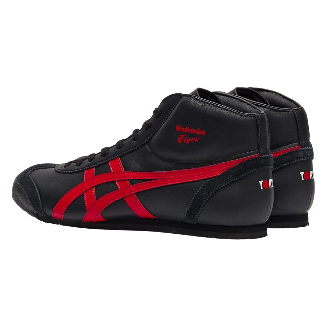 Tênis Onitsuka Tiger MEXICO Mid Runner "BLACK/CLASSIC RED"