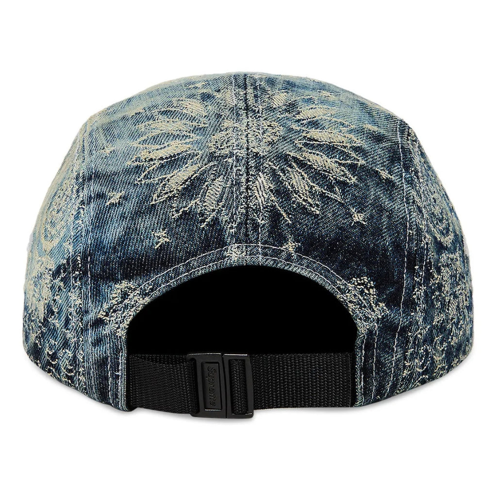 Boné Supreme Bandana Jacquard Denim Camp Cap Blue