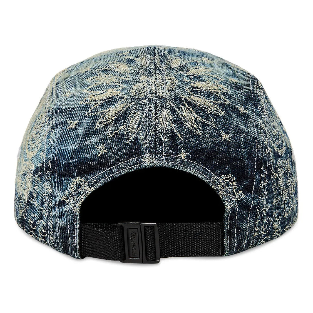 Boné Supreme Bandana Jacquard Denim Camp Cap Blue