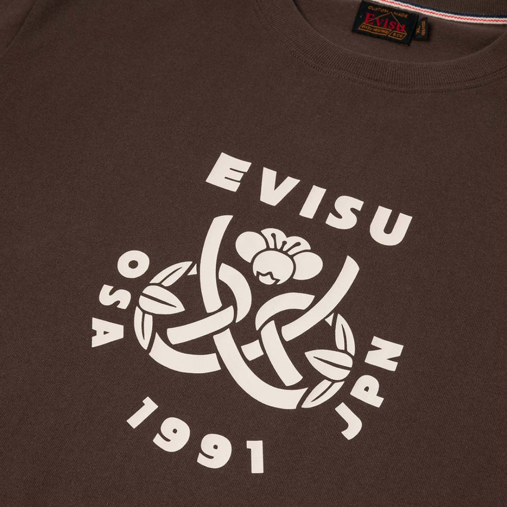 Camiseta EVISU Puzzle Ring and Daikoku Daruma Print Regular Fit T-Shirt