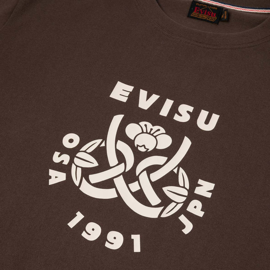 Camiseta EVISU Puzzle Ring and Daikoku Daruma Print Regular Fit T-Shirt