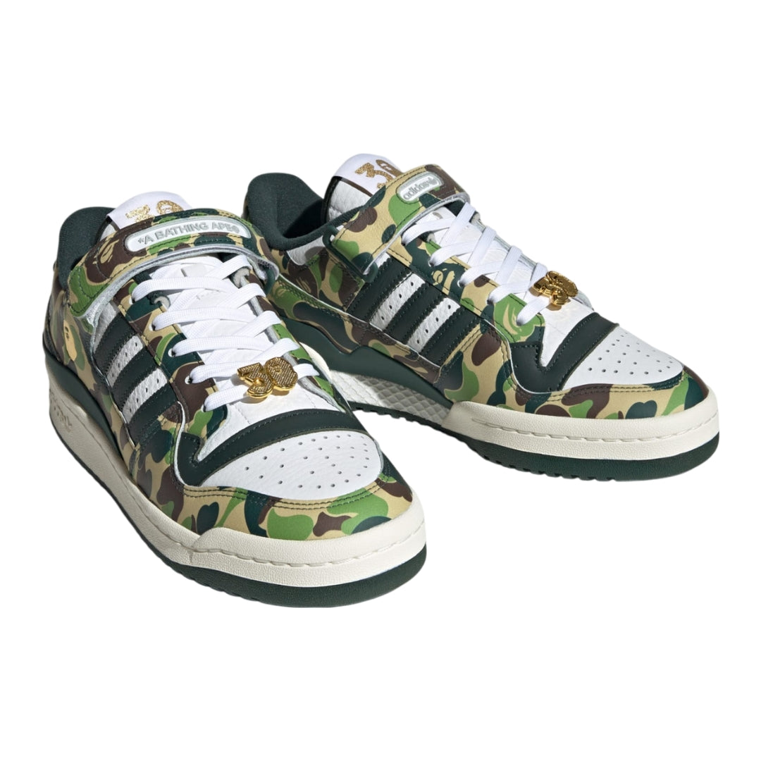 Tênis Adidas Forum 84 Low x A BATHING APE 30th Anniversary "Green Camo"