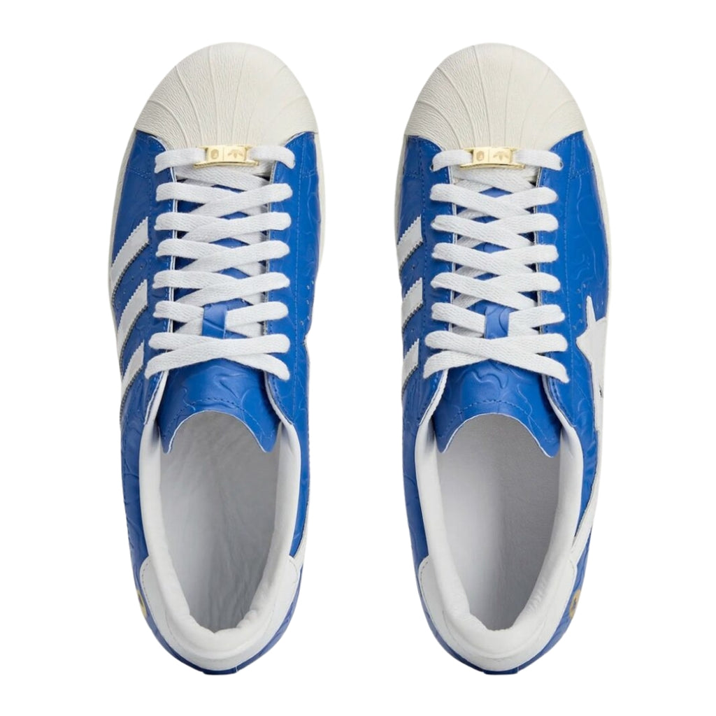 Tênis Adidas Superstar x A BATHING APE "Blue/Footwear White/Off White"