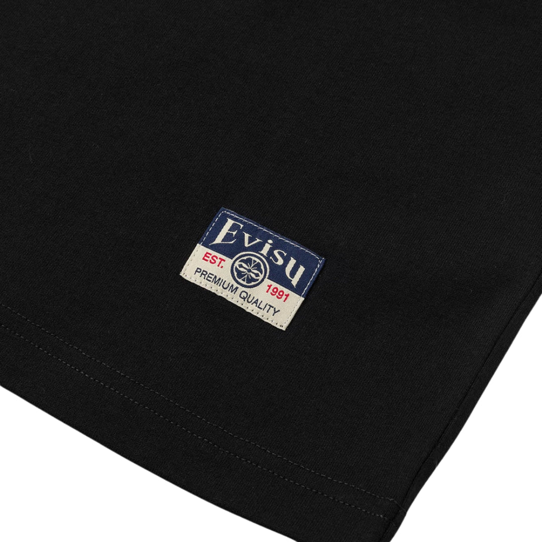 Camiseta EVISU Henohenomoheji Buddha Head Embroidery Relaxed Fit T-Shirt