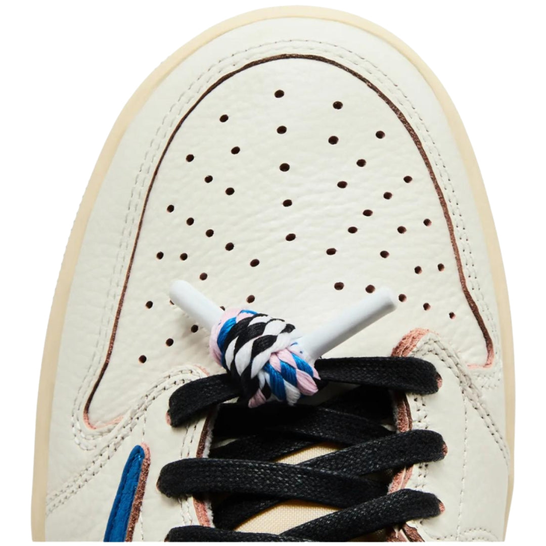 Tênis Nike Air Jordan 1 x Travis Scott x Fragment "Sail Military Blue"