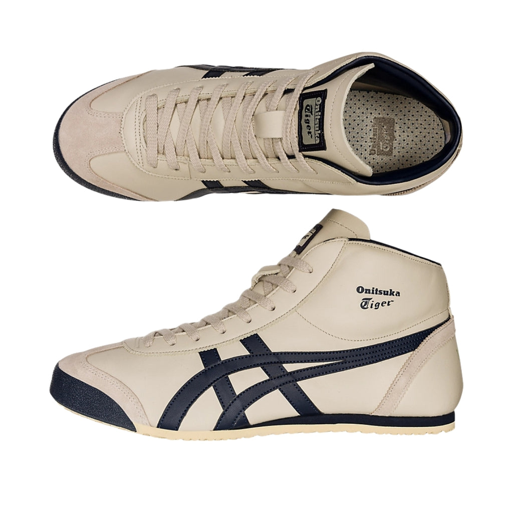 Tênis Onitsuka Tiger MEXICO Mid Runner "BIRCH/INDIAN INK"