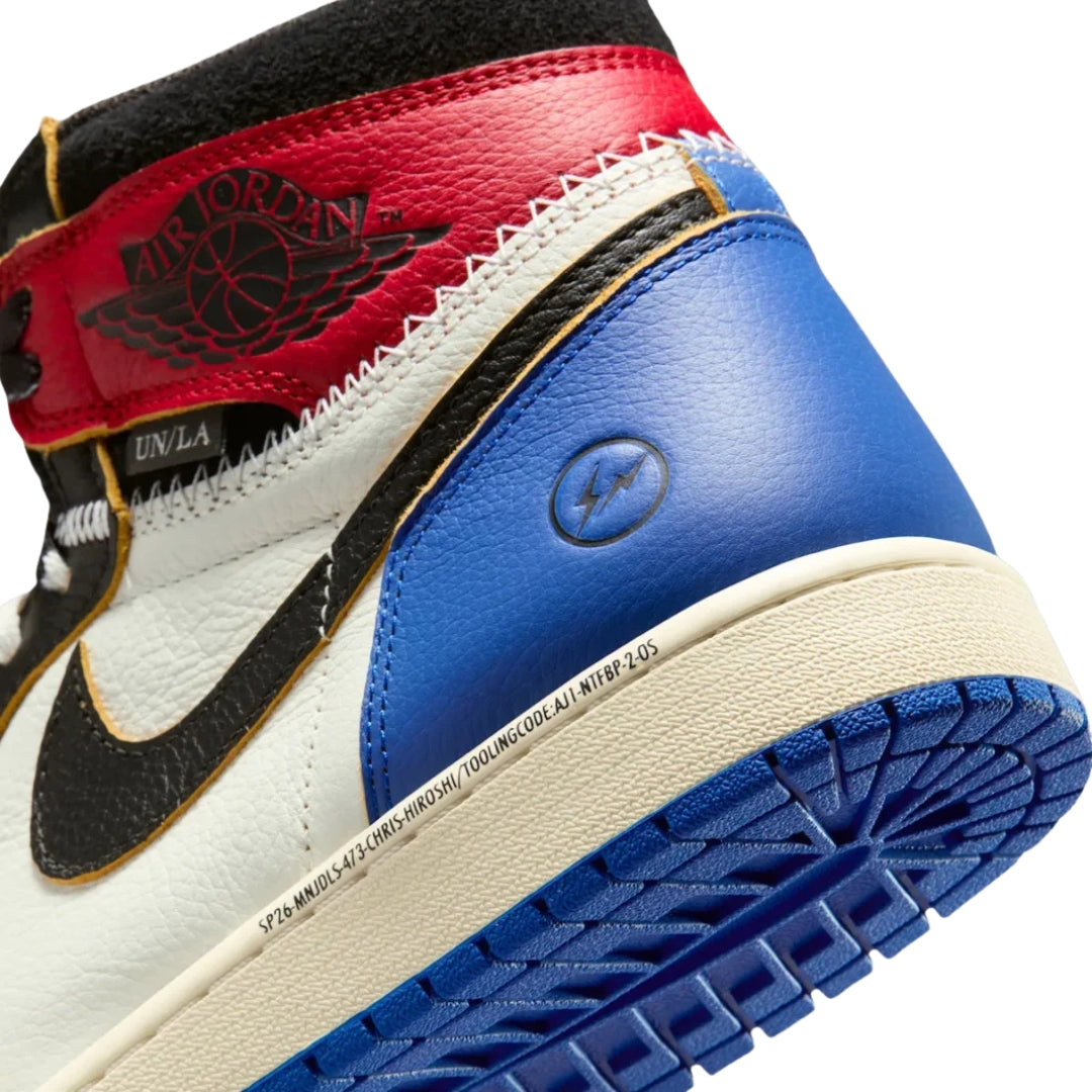 Tênis Nike Air Jordan 1 High x Fragment Design x UNION x "Black/Varsity Red"