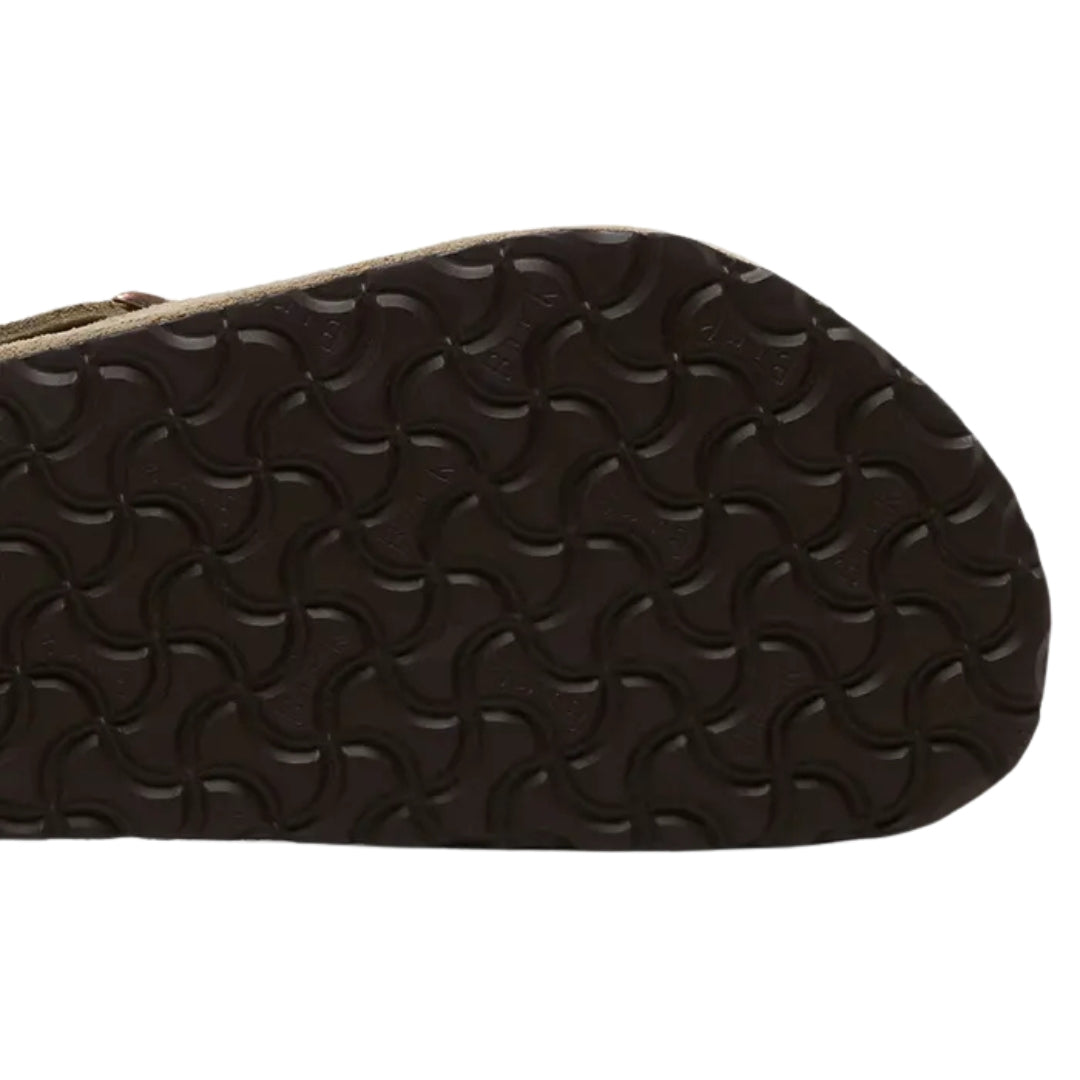 Sandália Clog BIRKENSTOCK Boston Soft Footbed "Suede Taupe"