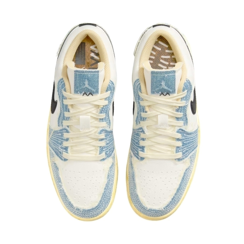 Tênis Air Jordan 1 Low SE WRMK "Jeans Sashiko"