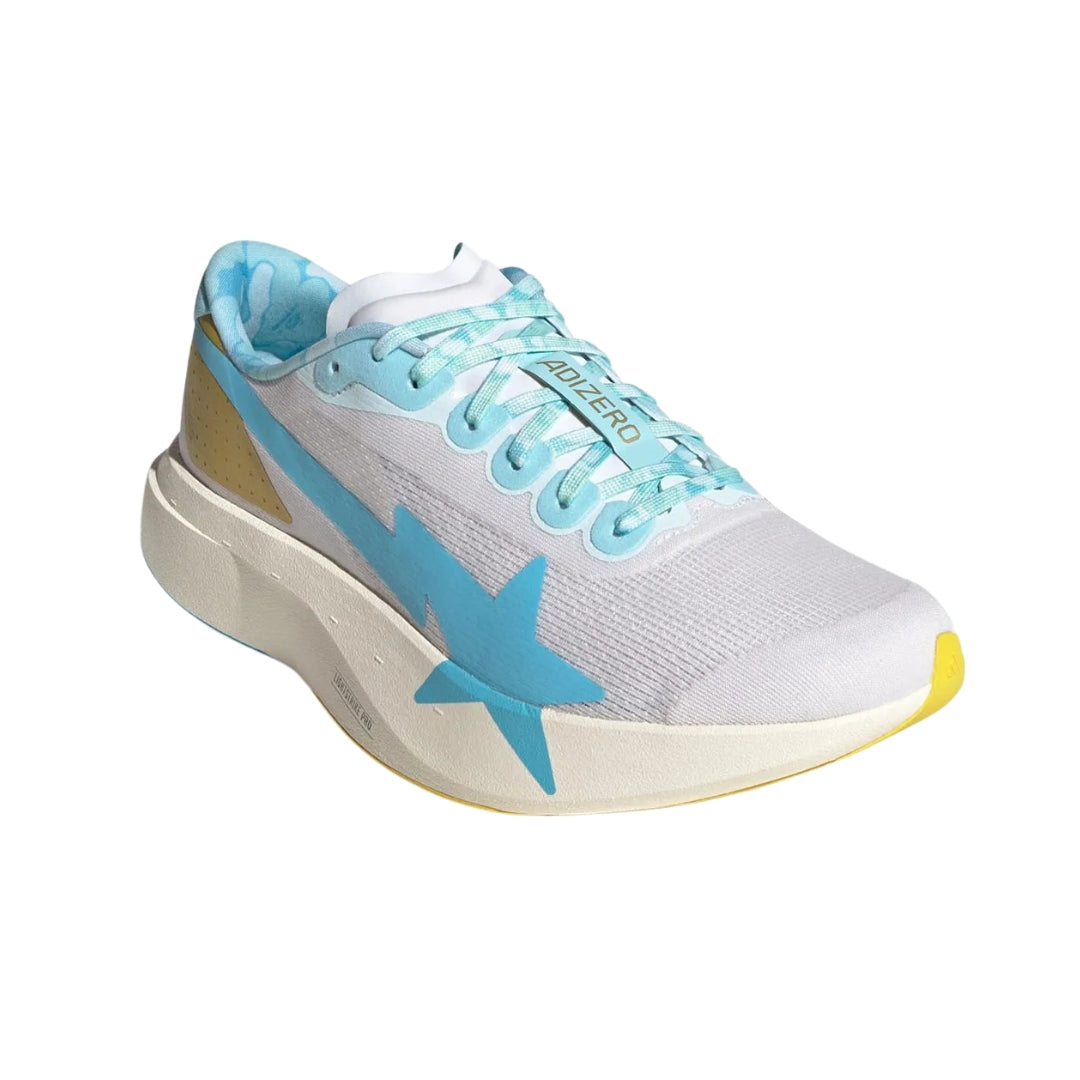 Tênis Adidas Adizero Evo SL Bape "Core White/Metallic Gold"