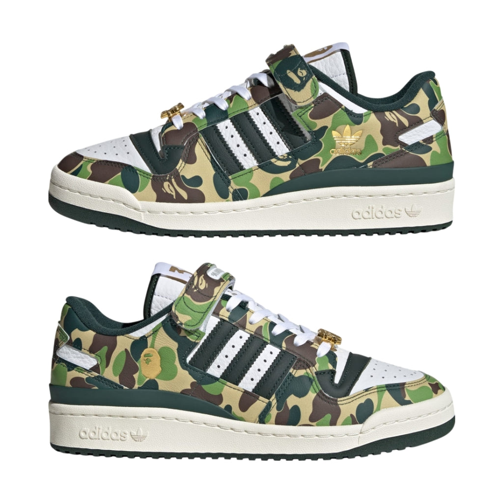 Tênis Adidas Forum 84 Low x A BATHING APE 30th Anniversary "Green Camo"