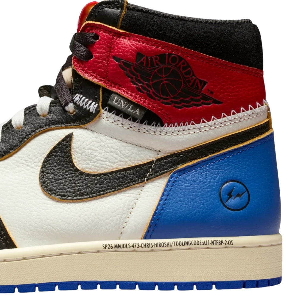 Tênis Nike Air Jordan 1 High x Fragment Design x UNION x "Black/Varsity Red"