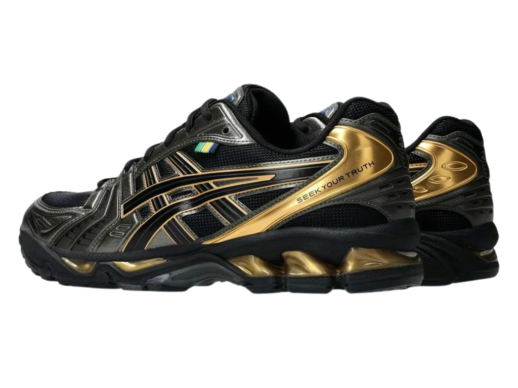 Tênis Asics Gel-Kayano 14 x Senna "Black/Metallic Gold"