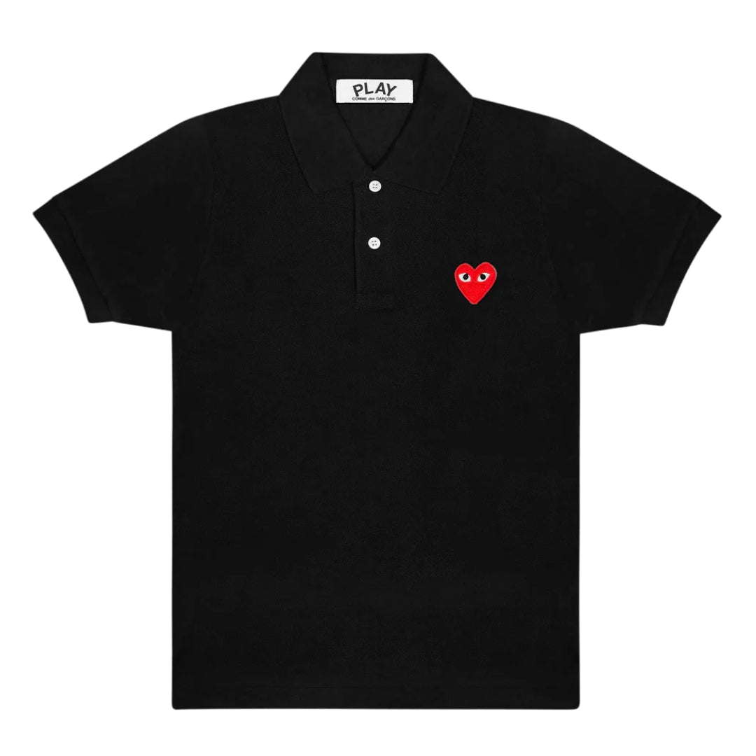 Camiseta Comme des Garcons Play Red Emblem Polo "Black"
