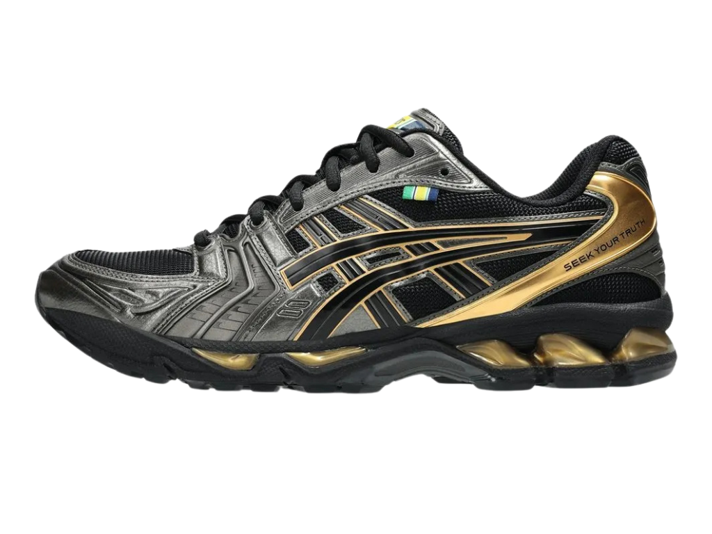 Tênis Asics Gel-Kayano 14 x Senna "Black/Metallic Gold"