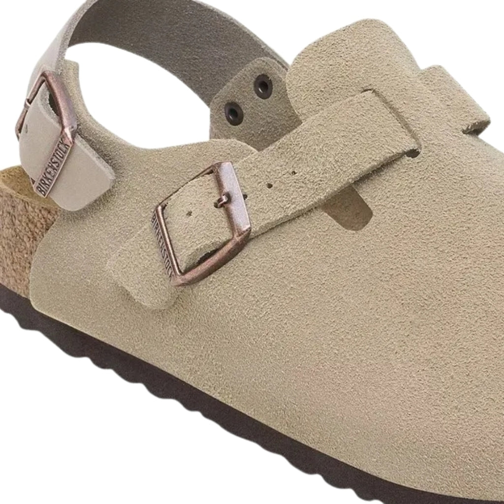 Sandália Clog BIRKENSTOCK TOKIO "Taupe Suede"
