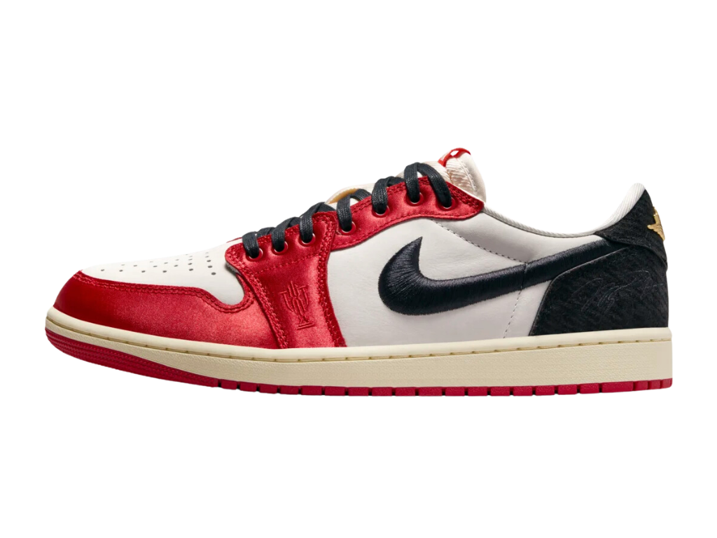 Tênis Nike Air Jordan 1 Low x Trophy Room "Sail and Varsity Red"