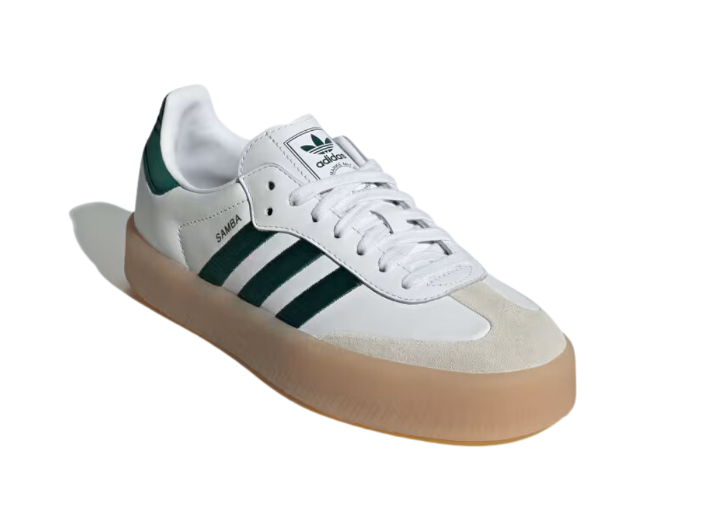 Tênis Adidas Sambae "Cloud White Collegiate Green"