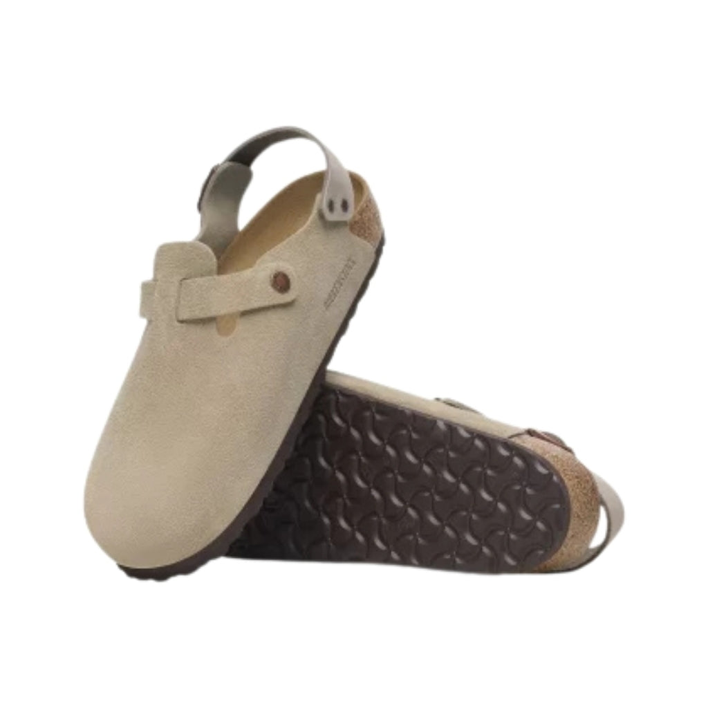 Sandália Clog BIRKENSTOCK TOKIO "Taupe Suede"