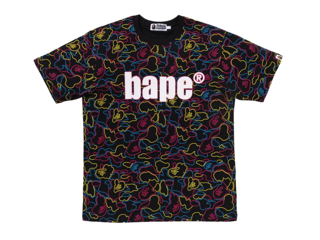 Camiseta NEON CAMO BAPE TEE